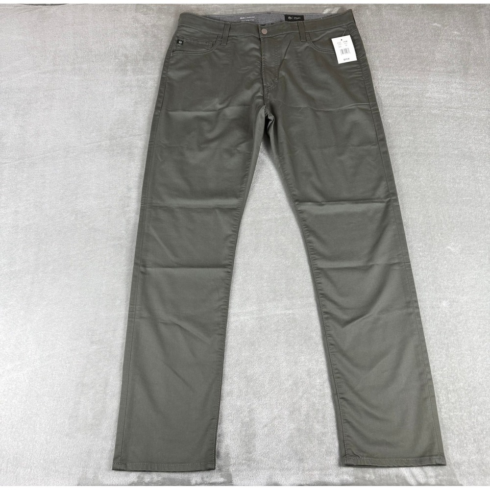 Adriano Goldschmied AG Tellis Modern Slim Pant Mens 38x34 Green Stretch $215 NWT